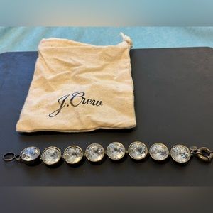 J Crew Crystal and Brass bracelet